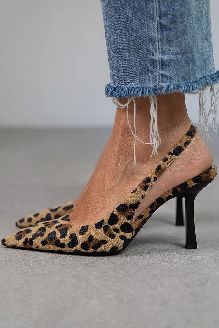 celine | Zapatos de tacón con estampado de leopardo