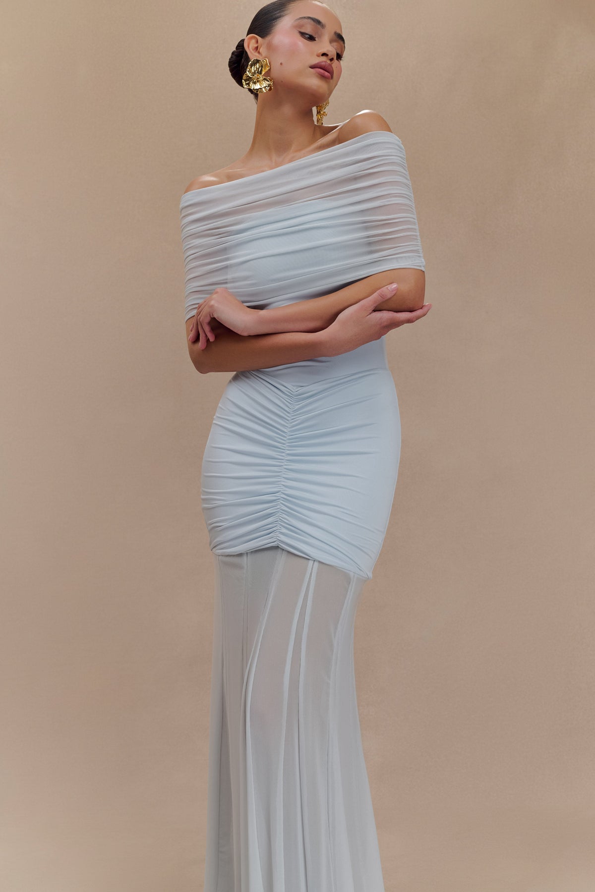 Vestido Largo Selena – Azul pastel