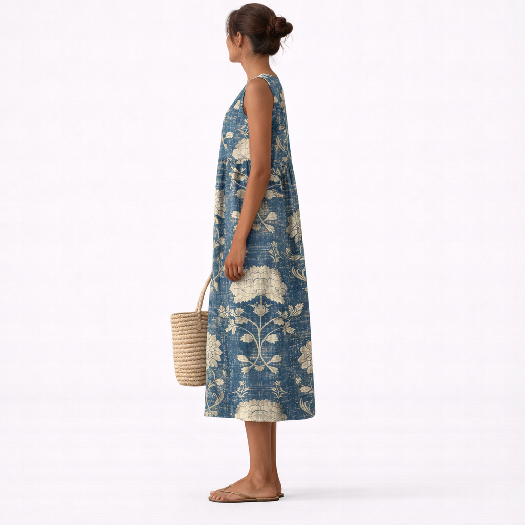 Aurora | Vestido Midi Floral Clásico