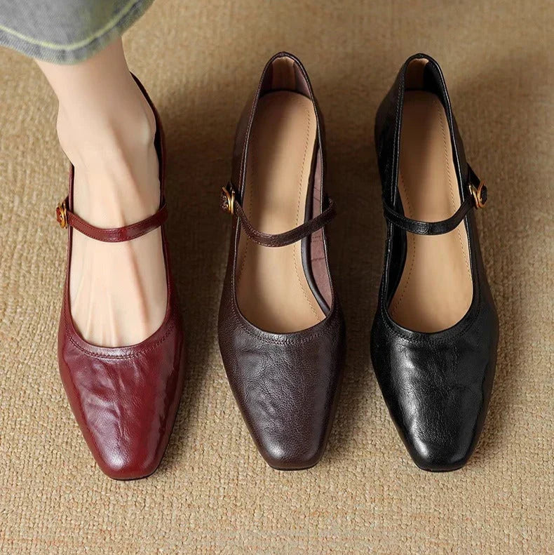 Bella | Zapatos de Tacón de Piel Genuina