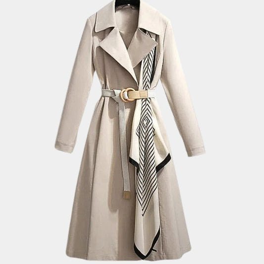 Clarice | Abrigo Trench Clásico Midi con Cinturón