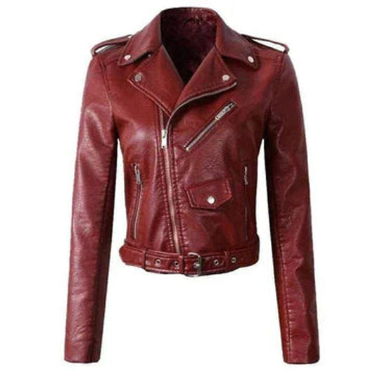 Juliet | Chaqueta Biker Corta con Cinturón