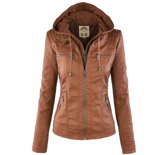Cassia | Chaqueta Motera con Capucha Desmontable