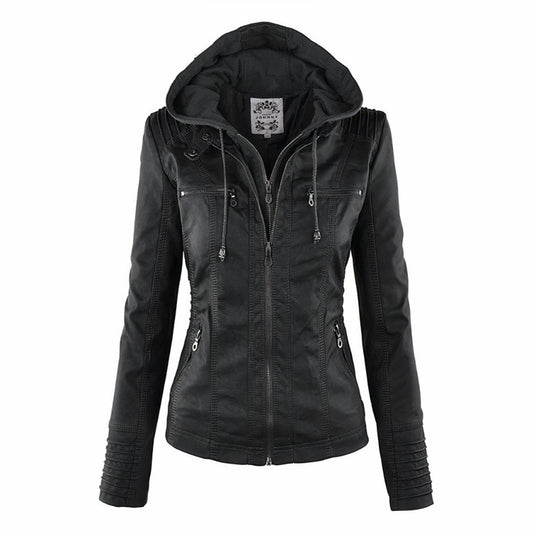 Cassia | Chaqueta Motera con Capucha Desmontable