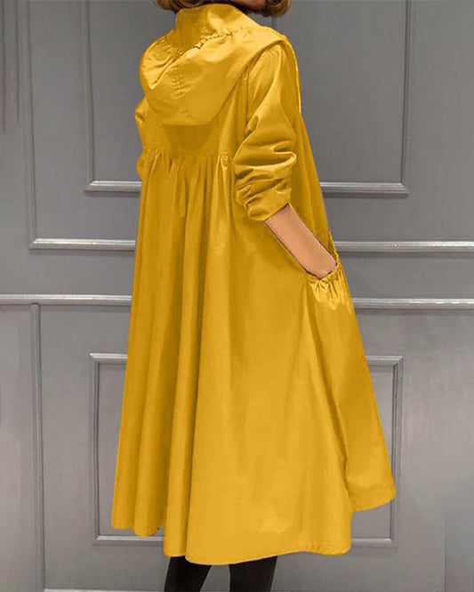 Cornelia | Abrigo Trench Largo con Capucha
