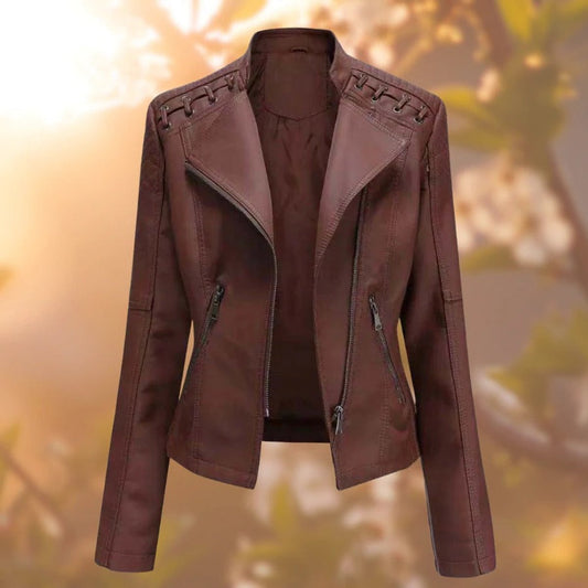 Ruby | Chaqueta Motera con Cremallera Estilo Biker