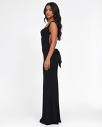 ARIA BACKLESS MUSE - Vestido Maxi Ajustado con Espalda Abierta
