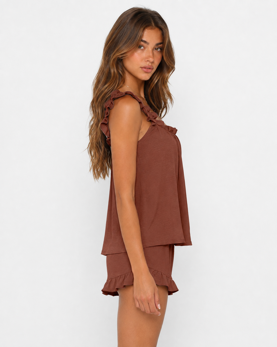 ALMA - Conjunto de Pijama con Volantes y Short
