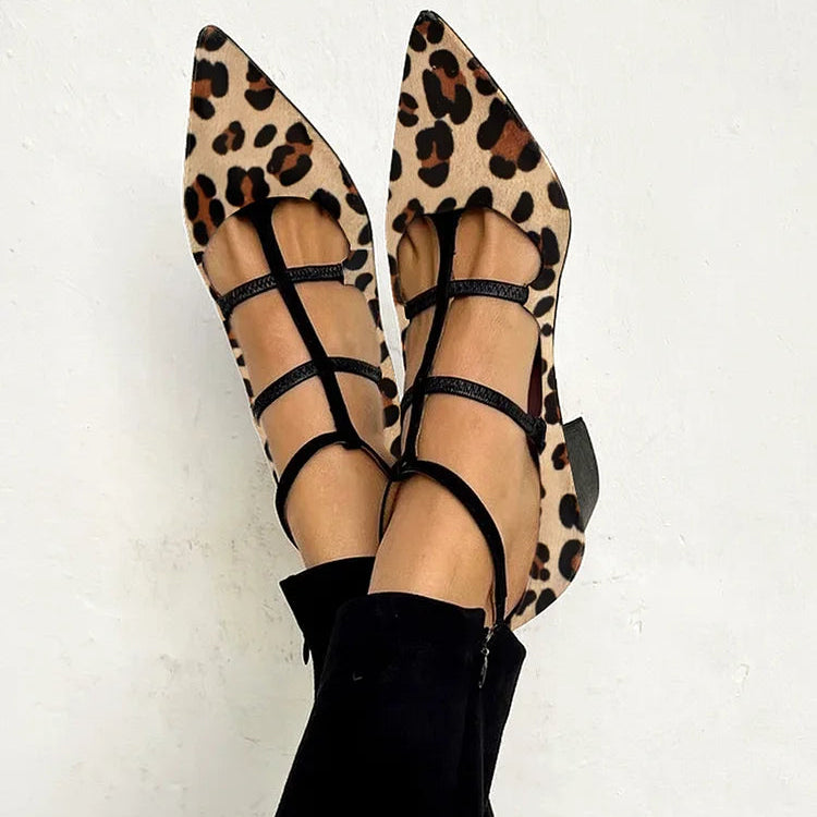 Bridget Zapatos de Tacón con Correa de Leopardo