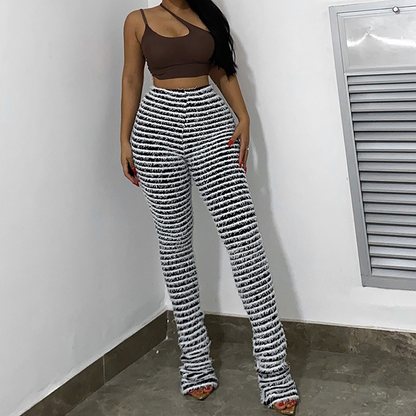 Carla - Pantalones peludos apilados Cali Breeze