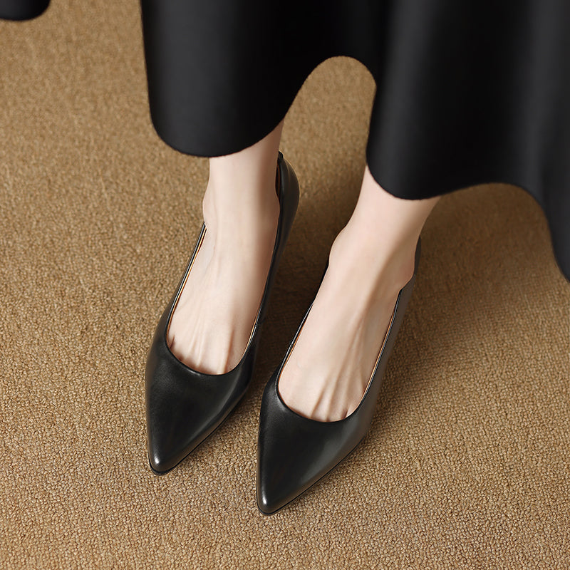 Zella | Zapatos de Tacón de Piel Genuina
