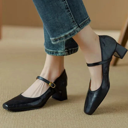 Bella | Zapatos de Tacón de Piel Genuina