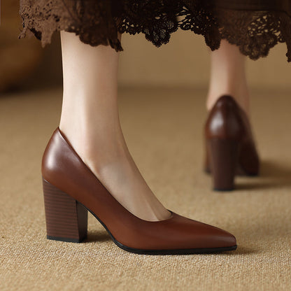 Zella | Zapatos de Tacón de Piel Genuina