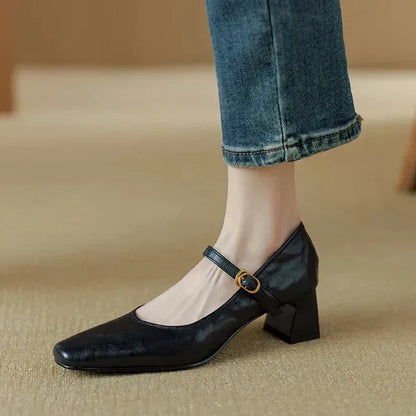 Bella | Zapatos de Tacón de Piel Genuina