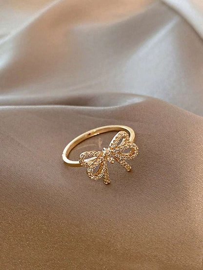Gabriela – Anillo con Lazo de Zirconia de Estilo Vintage