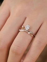 Sofía – Anillo Elegante con Doble Banda y Brillo de Zirconia