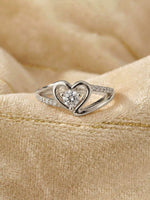 Lucía – Anillo de Corazón con Zirconia Cúbica Brillante