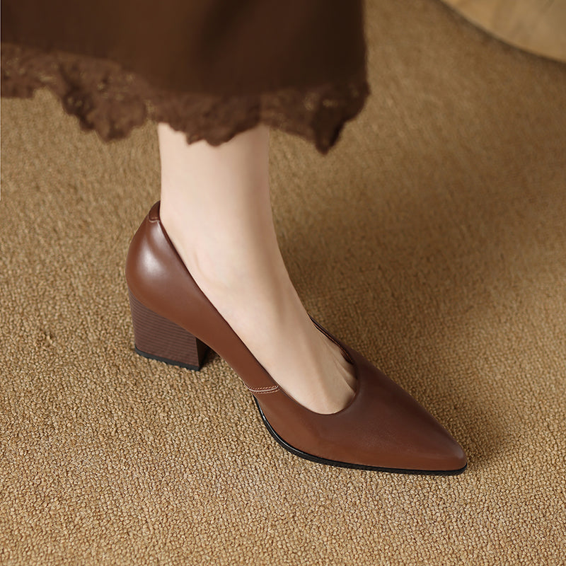 Zella | Zapatos de Tacón de Piel Genuina