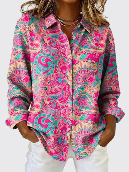 Joanna | Blusa Estampado Paisley con Botones