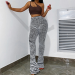 Carla - Pantalones peludos apilados Cali Breeze