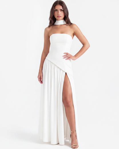 Duquesa Vestido Medianoche Blanco