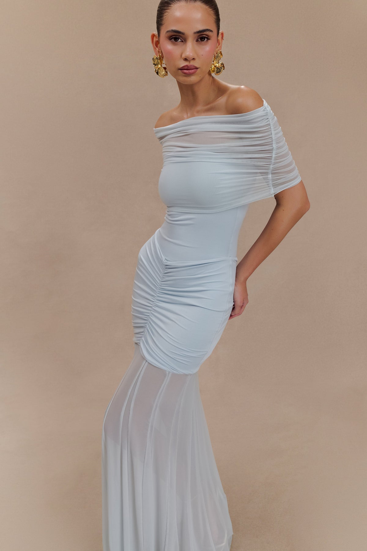 Vestido Largo Selena – Azul pastel