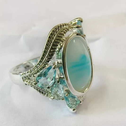 Anillo Élodie — Turquesa y Ópalo