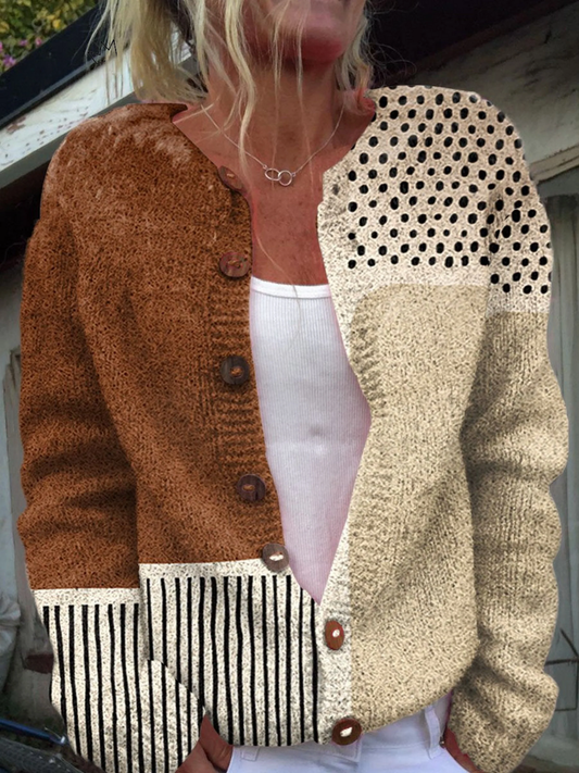 Eloise | Cárdigan de Punto Vintage Patchwork