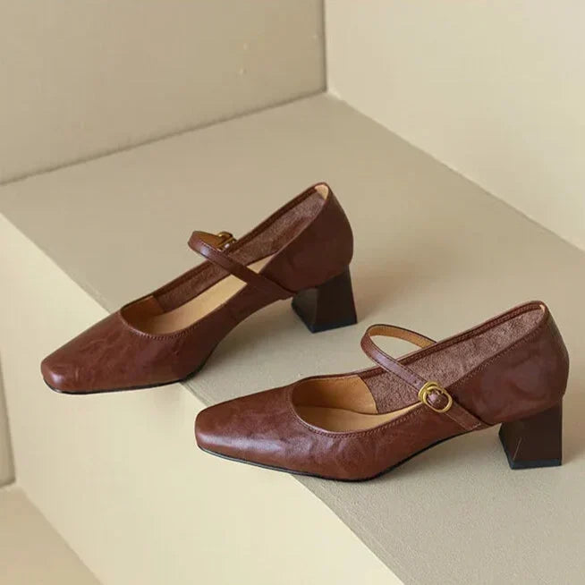 Bella | Zapatos de Tacón de Piel Genuina