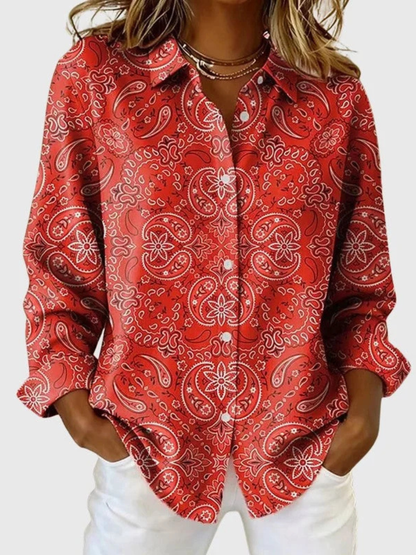 Joanna | Blusa Estampado Paisley con Botones