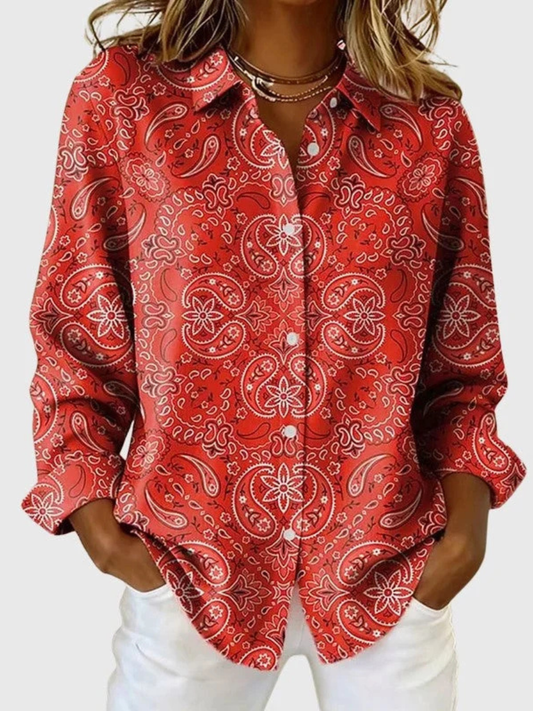 Joanna | Blusa Estampado Paisley con Botones