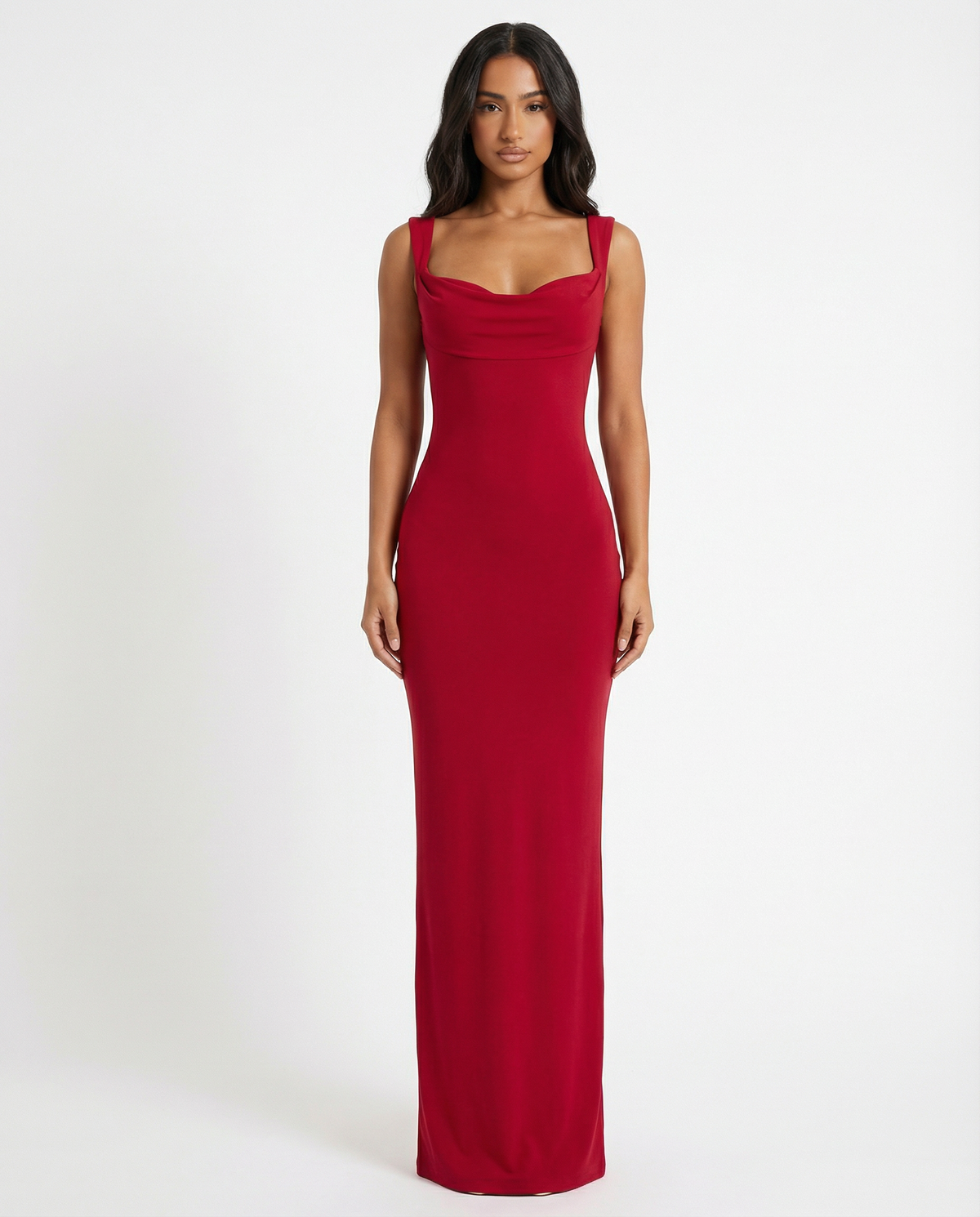 ARIA BACKLESS MUSE - Vestido Maxi Ajustado con Espalda Abierta