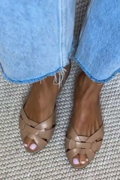 SERAFINA™ | SANDALIAS TRENZADAS EN COLOR NATURAL