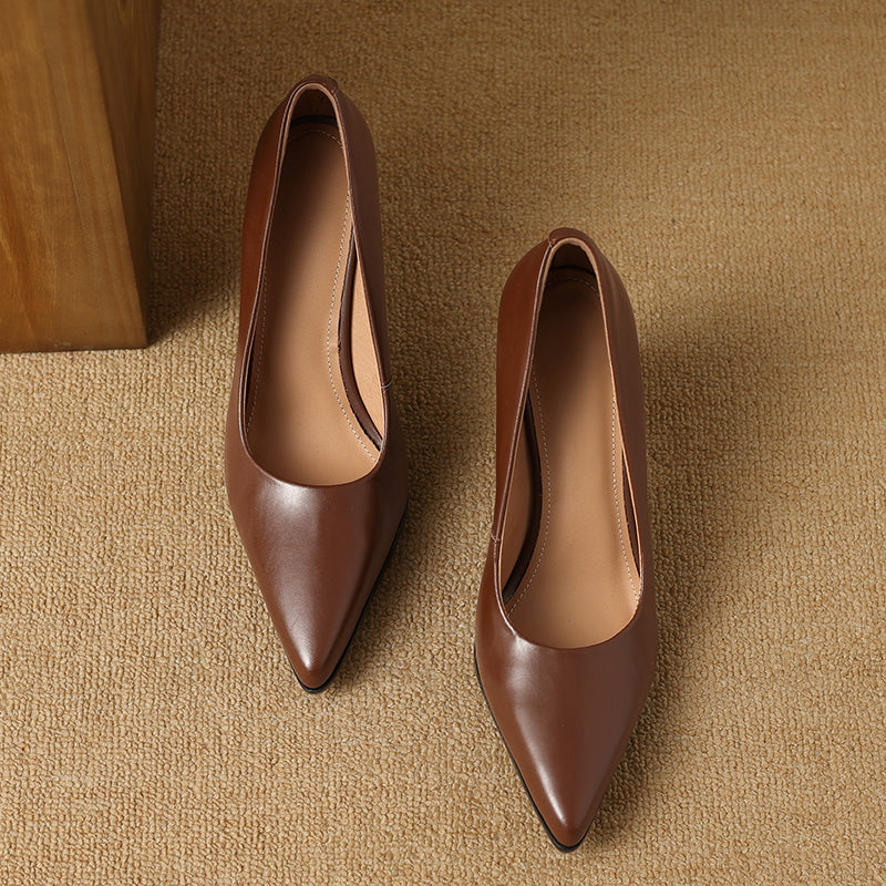 Zella | Zapatos de Tacón de Piel Genuina