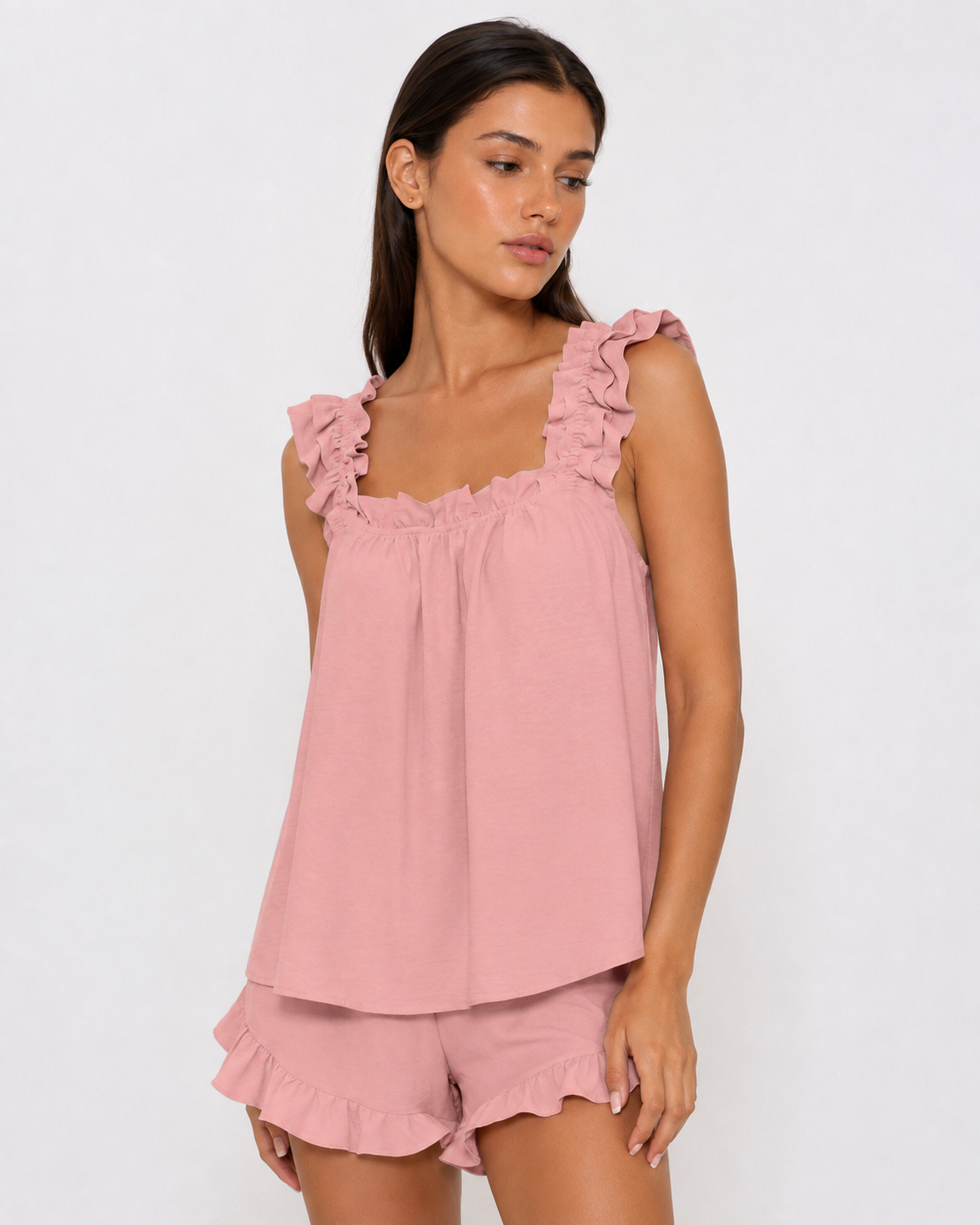 ALMA - Conjunto de Pijama con Volantes y Short