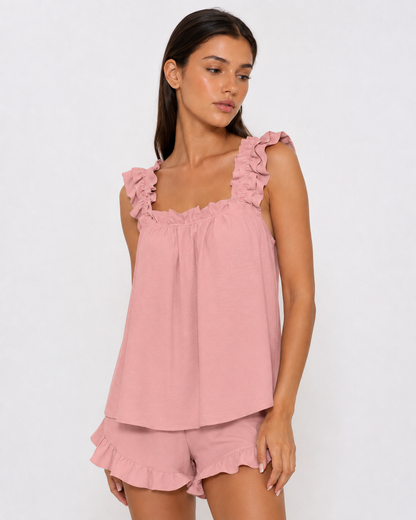 ALMA - Conjunto de Pijama con Volantes y Short
