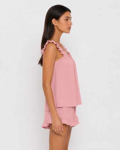 ALMA - Conjunto de Pijama con Volantes y Short