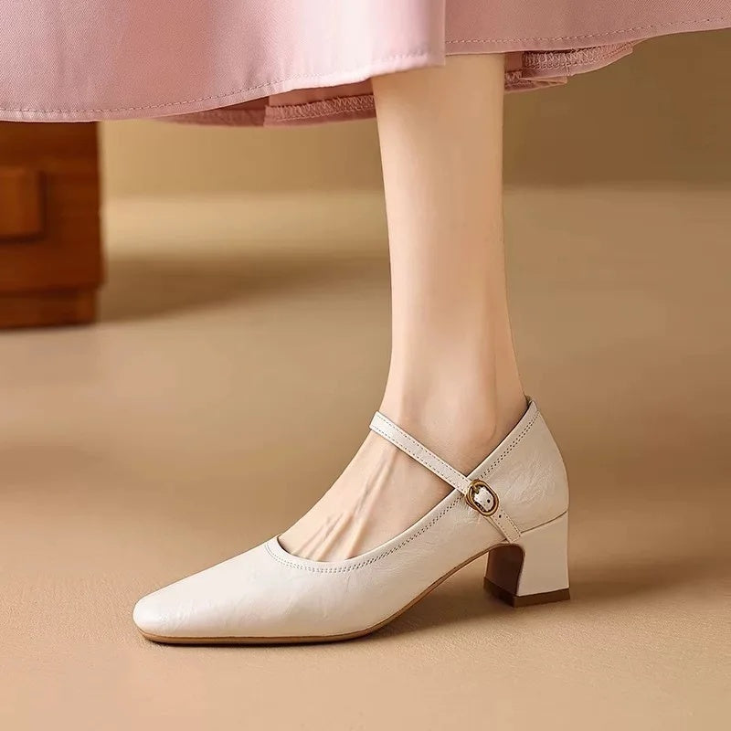 Bella | Zapatos de Tacón de Piel Genuina