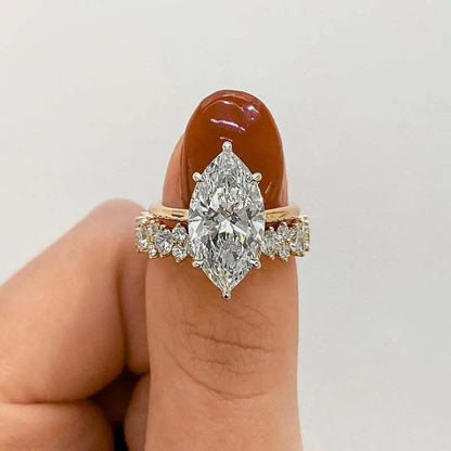 Set de Anillos Élodie — Diamante Marquesa en oro