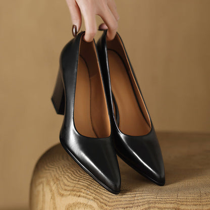 Zella | Zapatos de Tacón de Piel Genuina