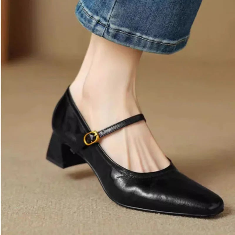 Bella | Zapatos de Tacón de Piel Genuina
