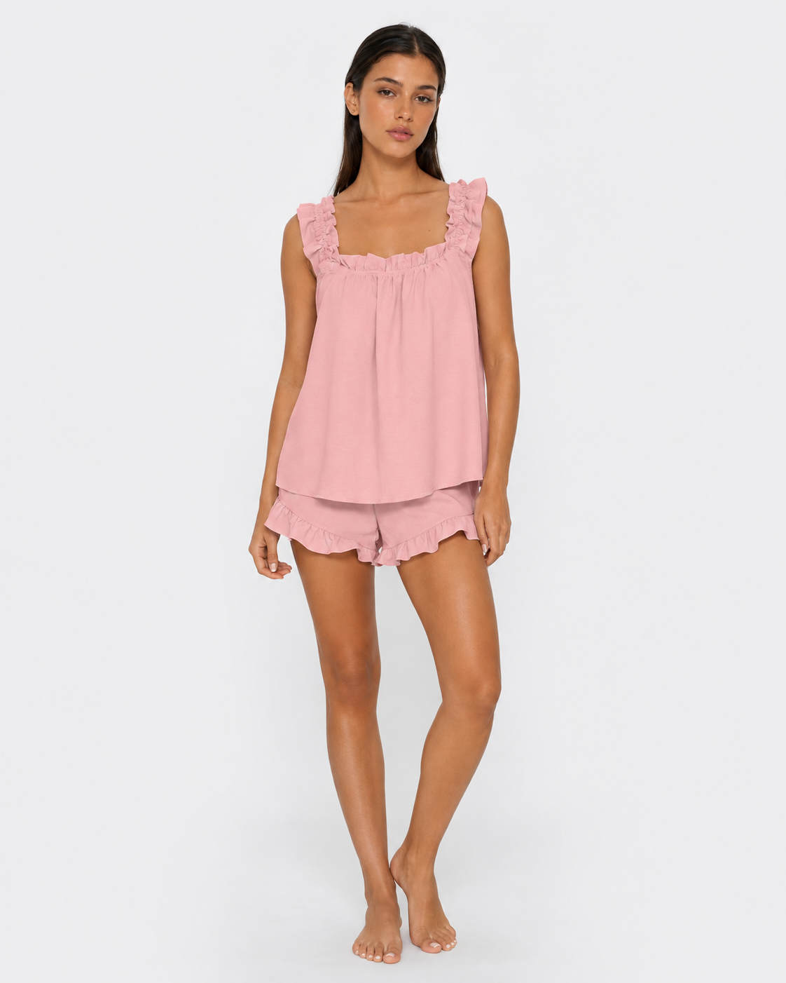 ALMA - Conjunto de Pijama con Volantes y Short