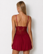 LUNA - Camisón Babydoll con Encaje Floral