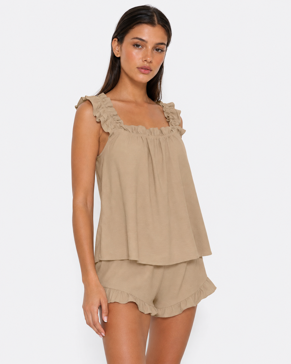 ALMA - Conjunto de Pijama con Volantes y Short