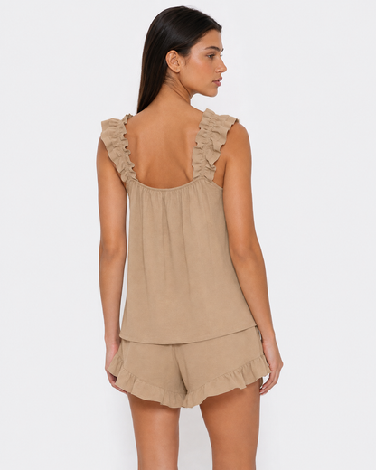 ALMA - Conjunto de Pijama con Volantes y Short
