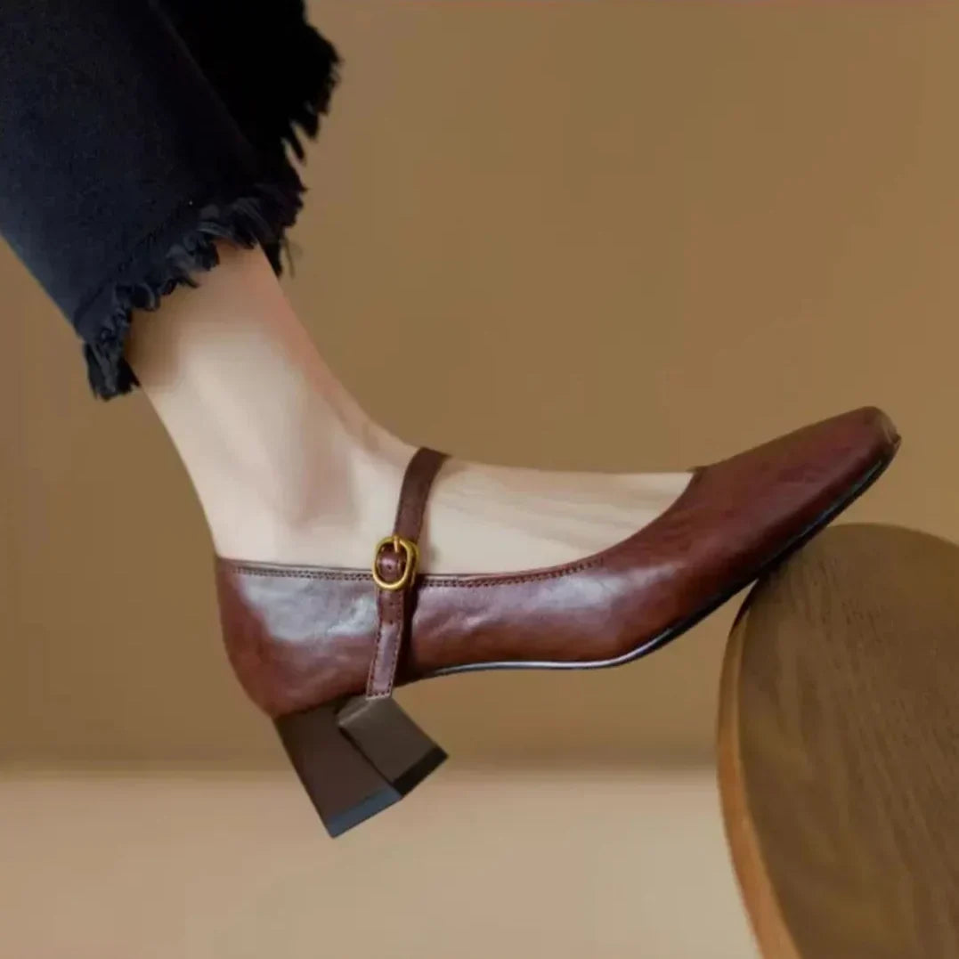 Bella | Zapatos de Tacón de Piel Genuina