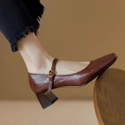 Bella | Zapatos de Tacón de Piel Genuina