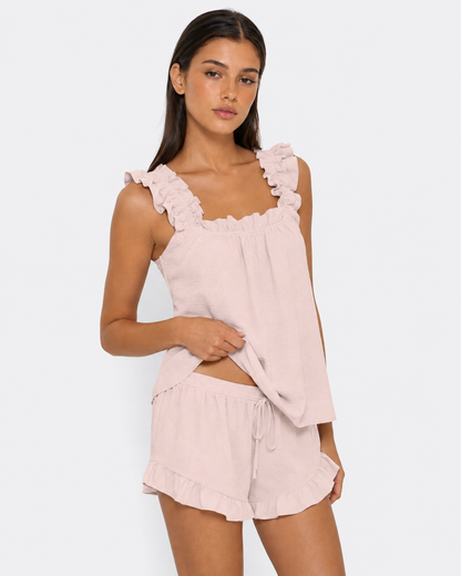 ALMA - Conjunto de Pijama con Volantes y Short