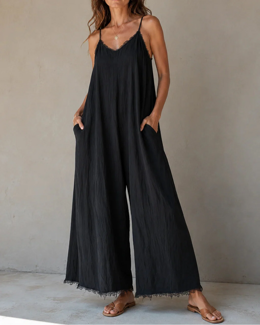 Léa - Mono minimalista de lino para mujer