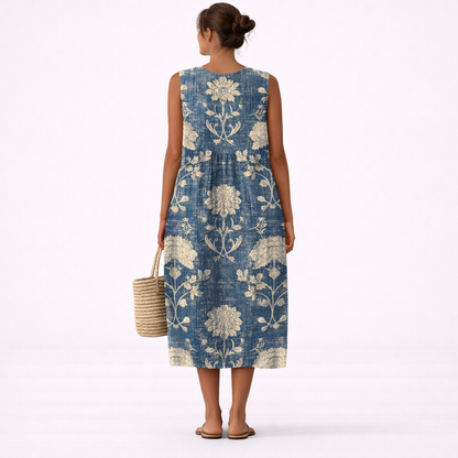 Aurora | Vestido Midi Floral Clásico